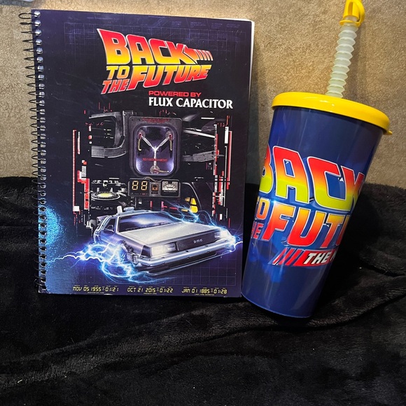 Back To The Future Other - Back to the Future Flux Capacitor Spiral Notebook and Plastic Drinking Cup